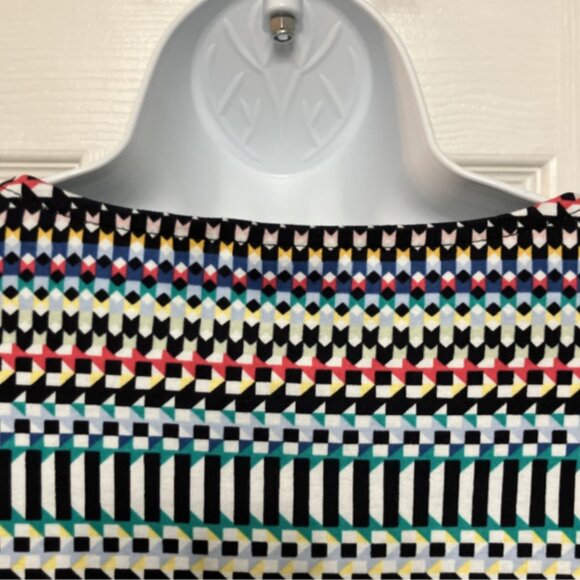 Rafaella Ladies Small Multicolor 3/4 Sleeve round Keyhole neck Blouse - Picture 10 of 14